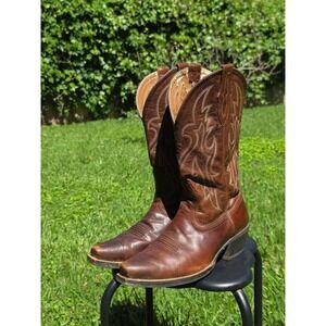Ariat Heritage P Toe Brown Leather Boots Mens 8.5D